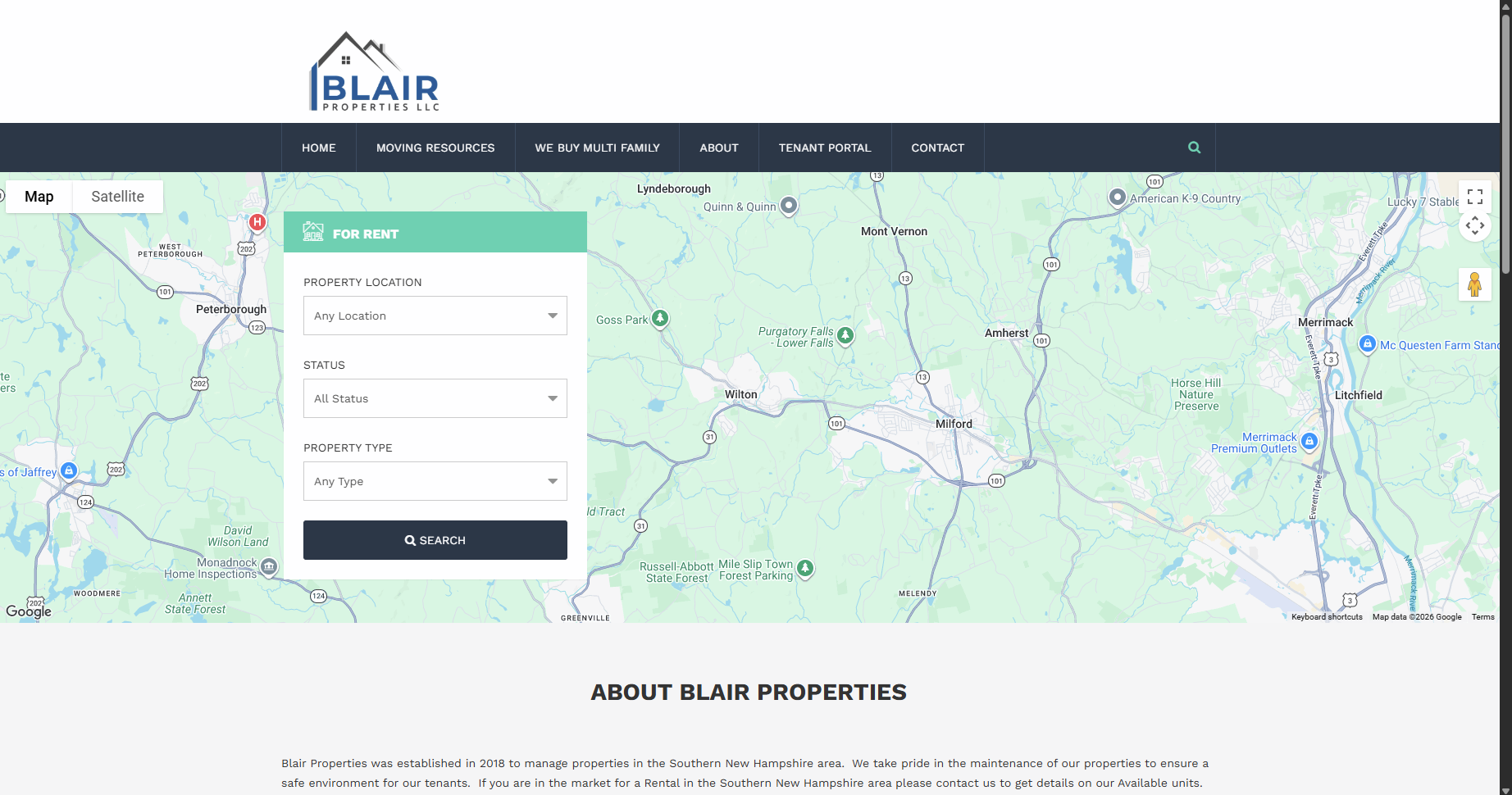 Blair Properties LLC website